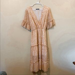 Allover print midi dress